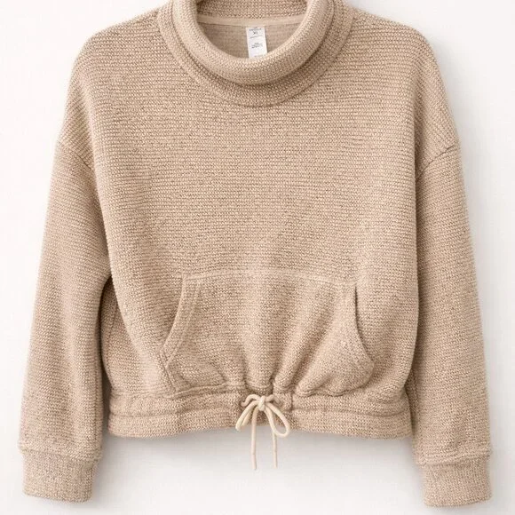 90 Degree by Reflex XL Textured Knit Cowl Neck Pullover Sweater-Weight - Picture 3 of 6